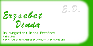 erzsebet dinda business card